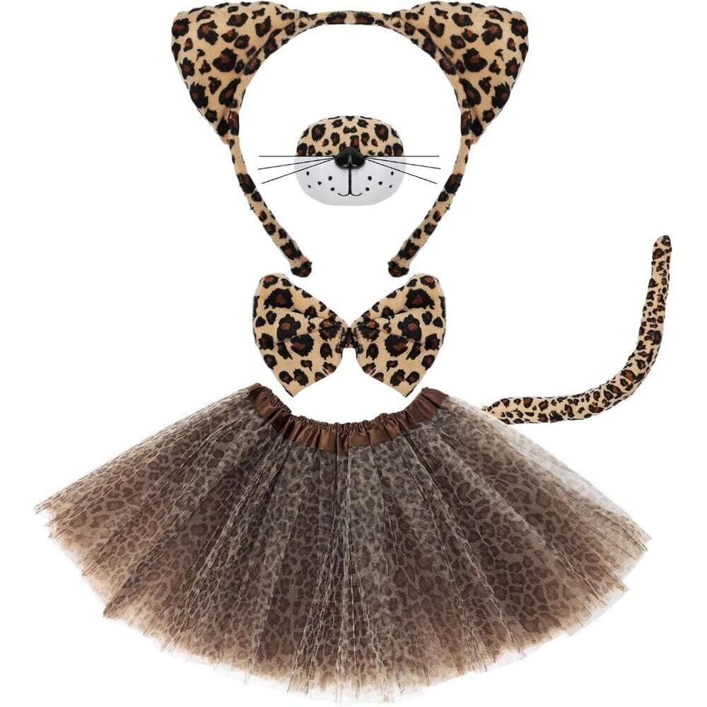 Animal Costume Set includes Headband Bow Tie Tutu Party Dress-up for Halloween